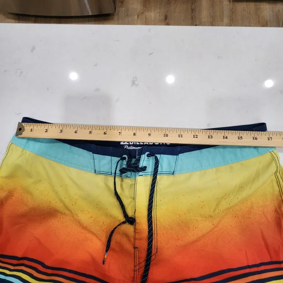 Billabong Platinum X Fifty 50 Boardshorts Size 34 Mens Trunks Surf Blue Orange - Picture 7 of 11